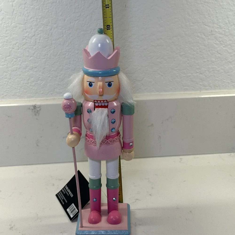 Hobby Lobby Robert Stanley Pink Pastel Nutcracker With Staff Christmas 10